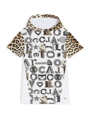 Cavalli Mania Print Hooded Dress 