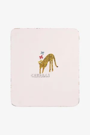 Couverture de bébé à imprimés animaux et logo