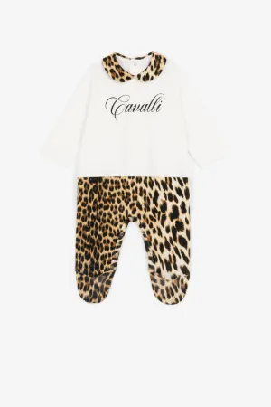 Детское боди с принтом Leopard и логотипом
