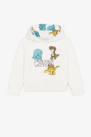 Dinosaur And Logo-Print Cotton Hoodie 