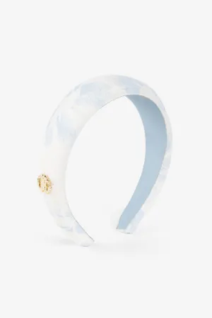 feather-print head band