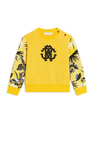 Felpa con Monogram RC e stampa Tiger Skater