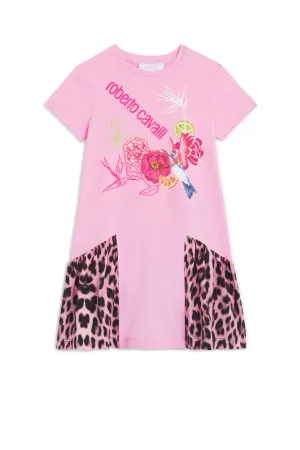 Floral and Heritage Jaguar print dress