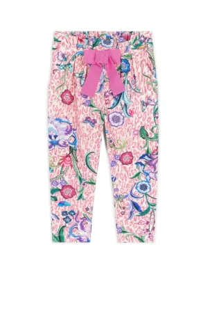 Floral And Leopard-Print Trousers