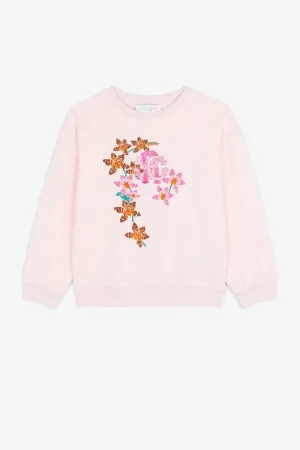 floral logo-embroidered sweatshirt