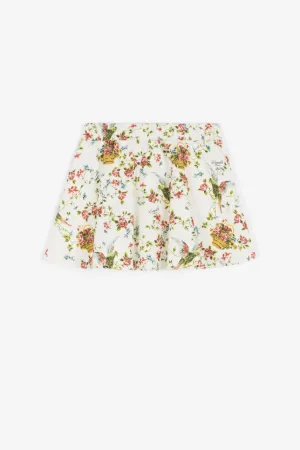 Floral-Print Skirt