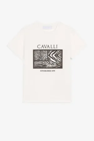 Футболка с принтом Animalier Patchwork