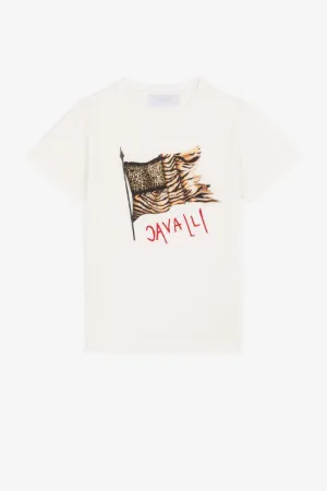 Футболка с принтом Animalier в стиле пэчворк