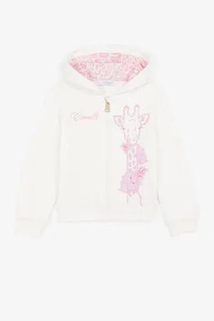 Giraffe And Logo-Print Zip Hoodie