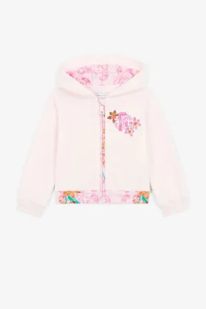 hoodie zippé à logo brodé