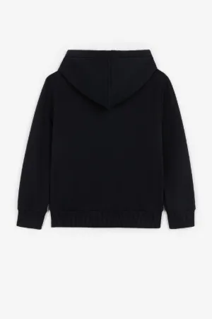 hoodie zippé à patch logo