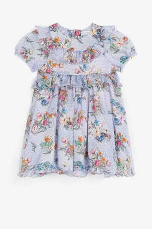 Jaguar And Flower-Print Silk Dress