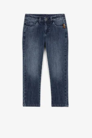 Jeans dritti con ricamo
