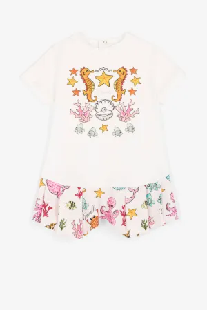 Kleid mit Unterwasser-Print