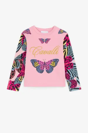 Langarmshirt mit Schmetterling-Print