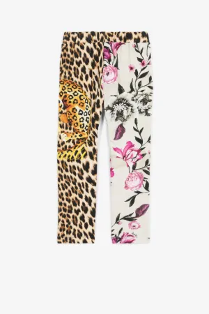 Legging à patchwork d'imprimés