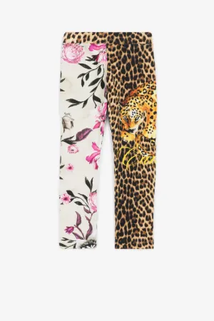 Leggings mit Patchwork-Print