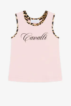 Leopard-Print Logo Top