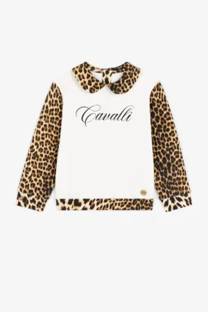 Leopard-Print Logo Top