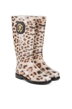 Leopard-Print RC Monogram Boots