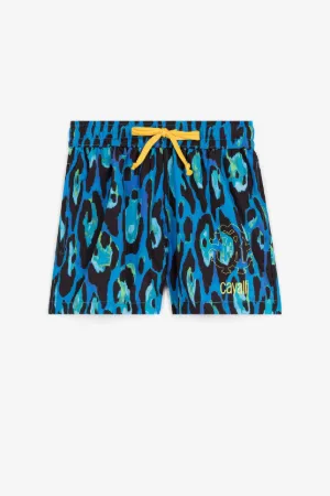 Leopard-Print Swim Shorts