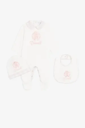 logo embroidered babygrow set 