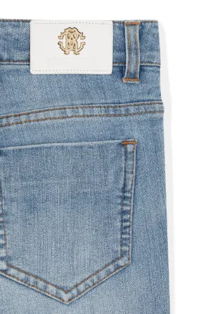 Mirror Snake-Embroidered Jeans