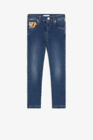 Ocelot-Print Jeans