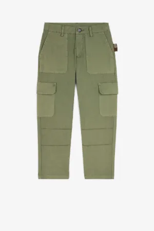 Pantalón cargo de algodón con logotipo