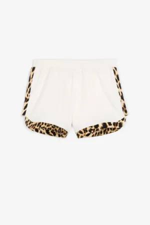 Pantalón corto con estampados Leopard y Animalier Patchwork