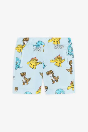 Pantalón corto con logotipo y estampado Dinosaur