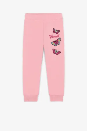 pantalon de jogging à patchs papillons
