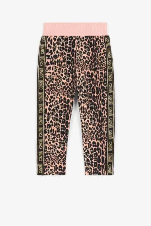 Pantalon de survêtement à imprimé léopard