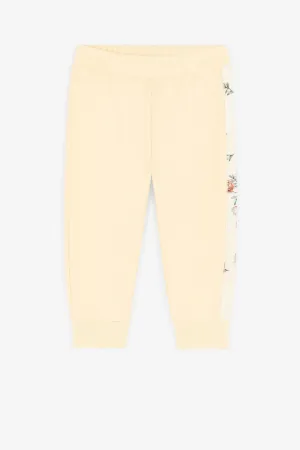 Pantalon de survêtement en coton à imprimé jaguar et fleurs