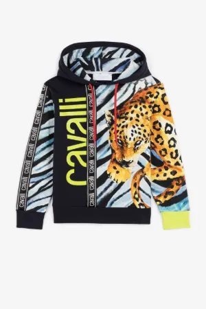 Patchwork-Print Hoodie