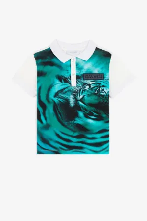 Polo con stampa tiger