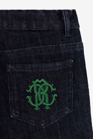 monogram denim shorts