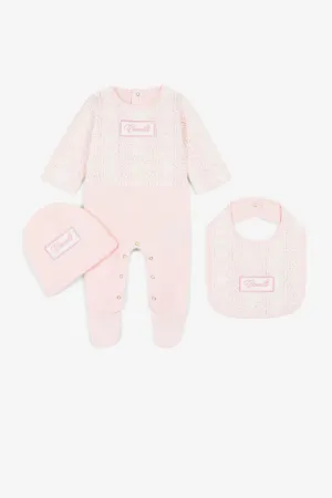 RC Monogram-Embroidered Babygrow Set