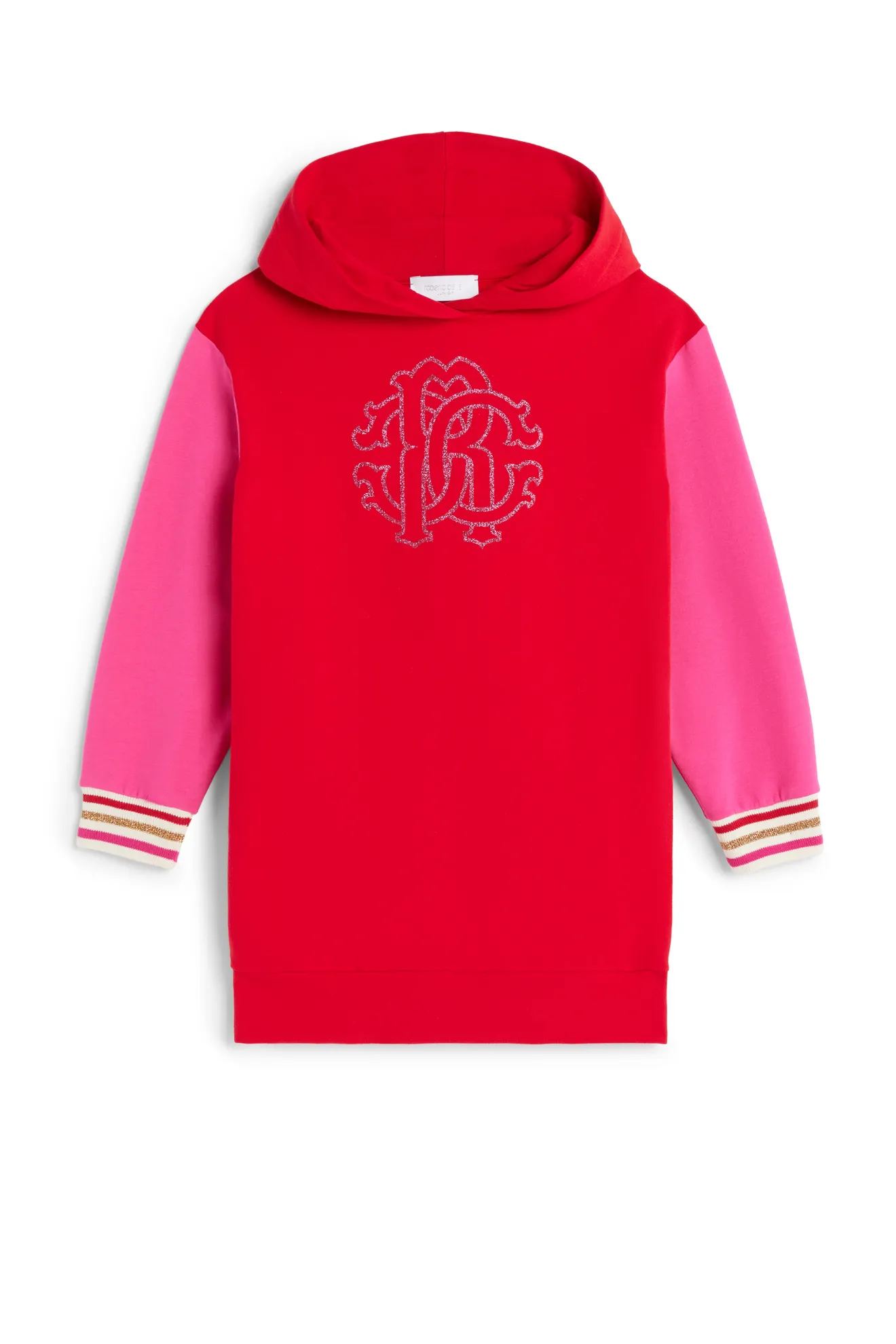 red hooded sweatshirt dress
