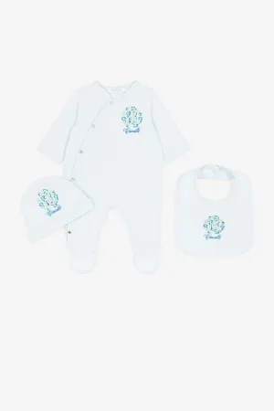 RC Monogramme und Logos aufgesticktes Babygrow-Set