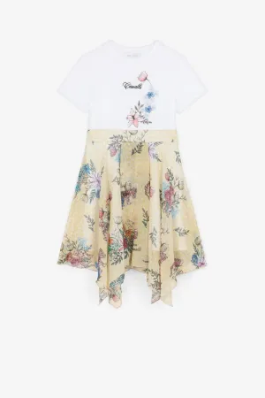 Robe à imprimé léopard et fleurs