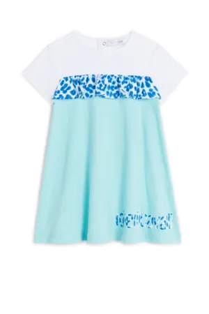 Robe à logo et imprimé Leopard