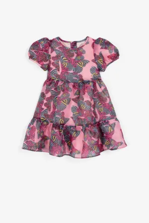 robe en soie à imprimé papillon