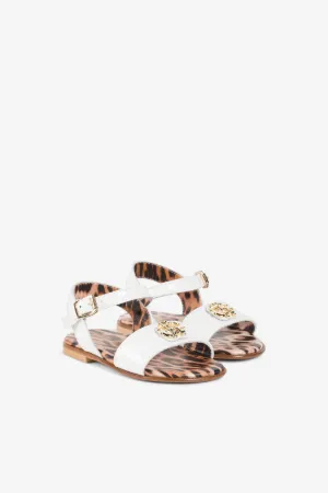 Sandalias con monograma RC y estampado Leopard