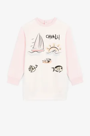 Seascape-Print Logo Sweatshirt