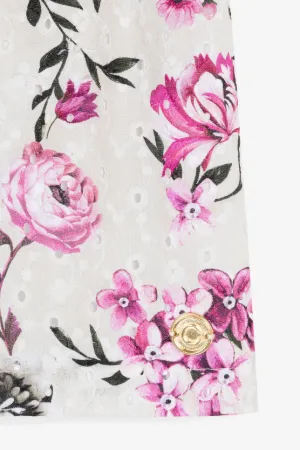 Short en broderie anglaise à imprimé floral