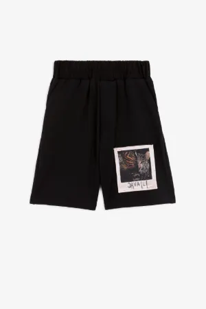 Shorts con applicazione Animalier Photograph
