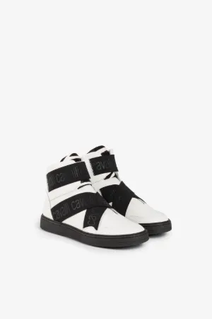 Sneakers alte con strappi elasticizzati