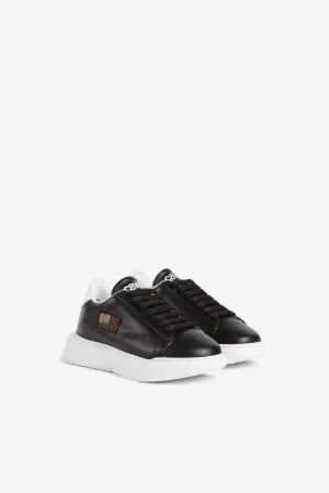 Sneakers con applicazione Animalier Patchwork