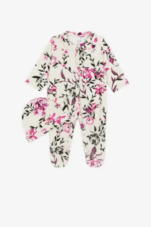 Strampler-Set mit Blumen-Print